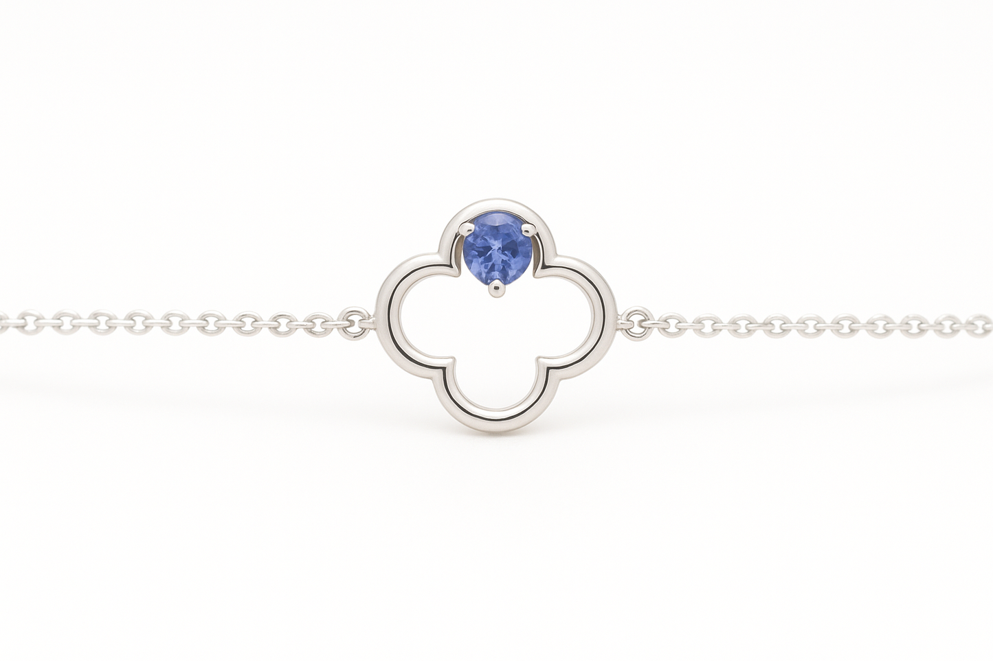 Round Tanzanite Flower Bracelet