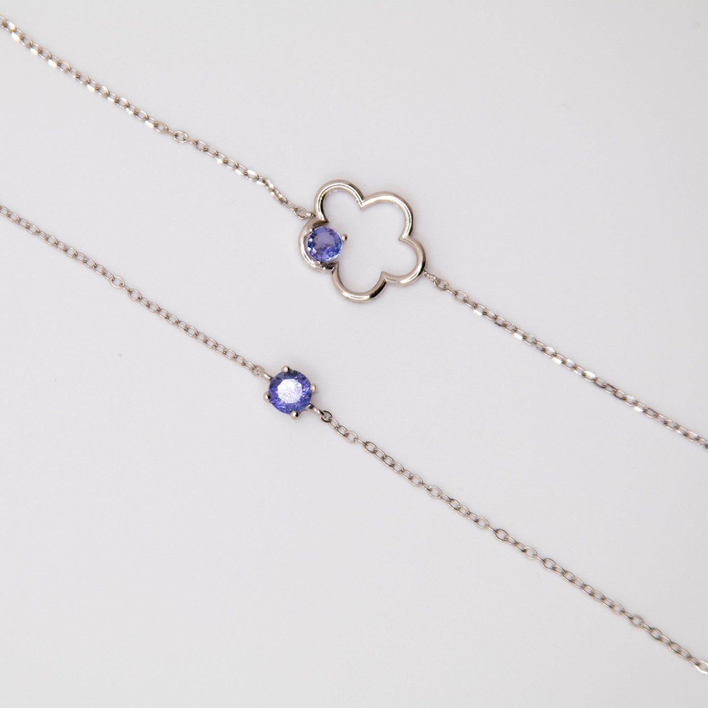 Round Tanzanite Flower Bracelet