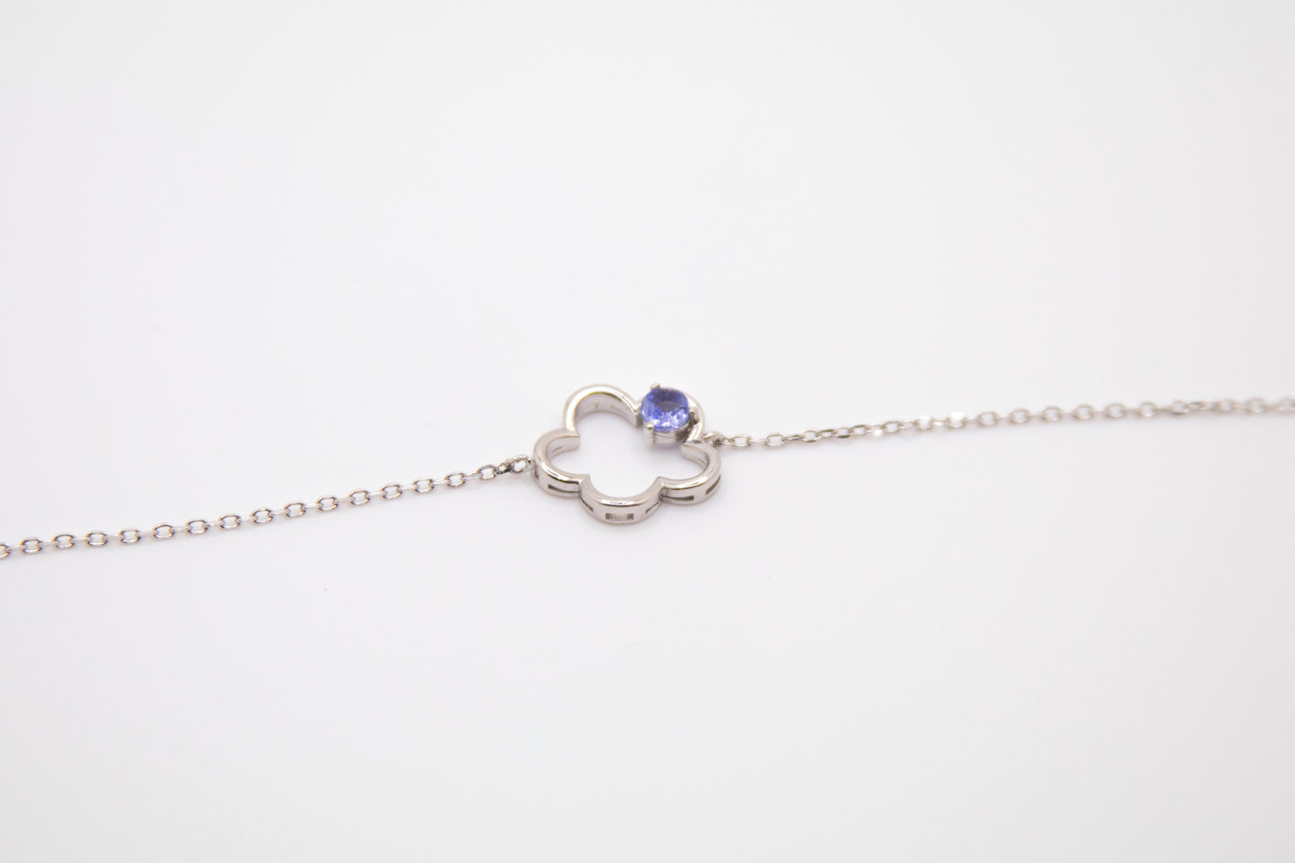 Round Tanzanite Flower Bracelet