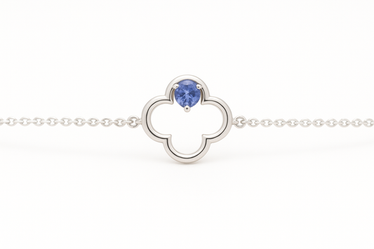 Round Tanzanite Flower Bracelet