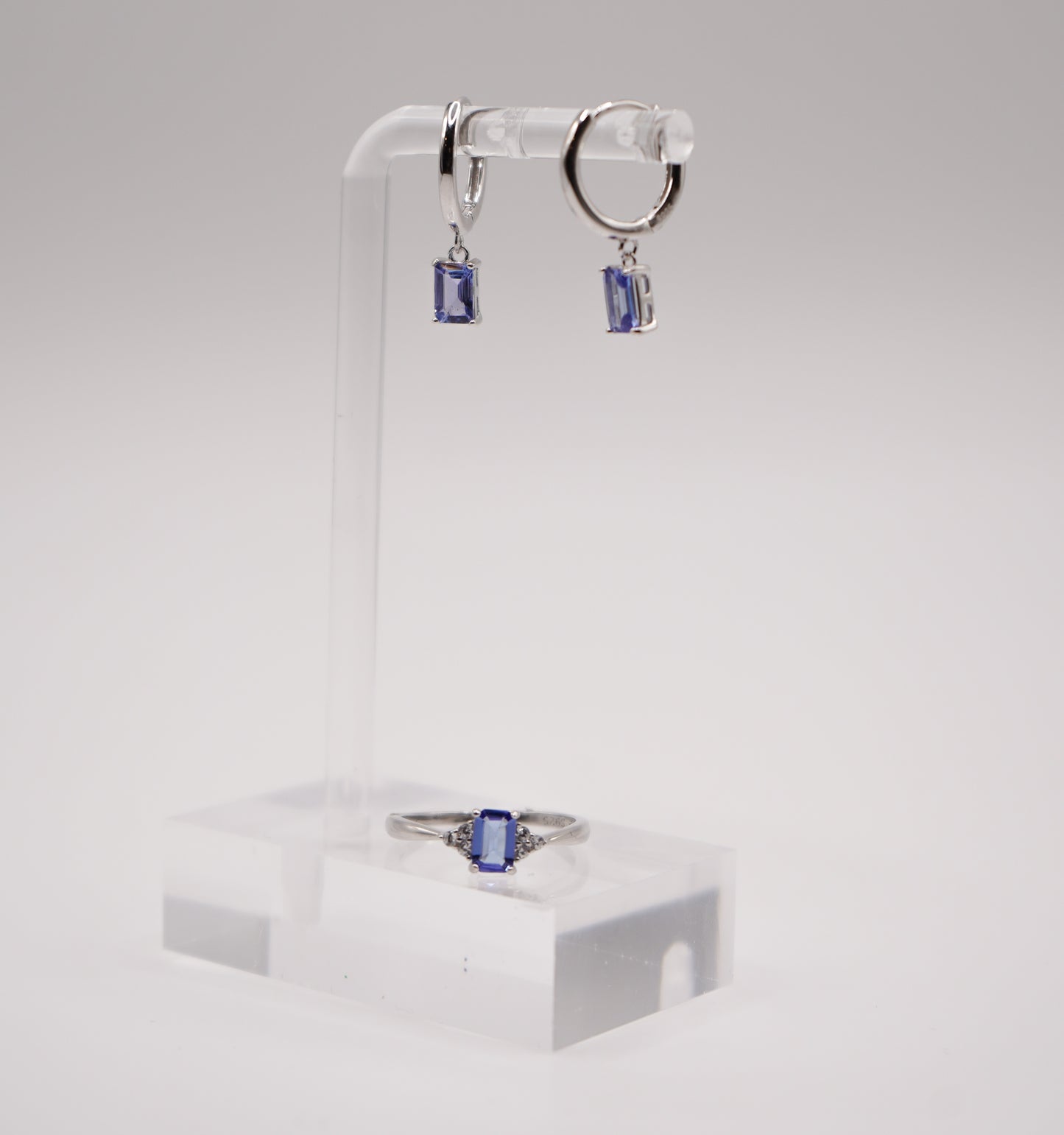 Emerald Cut Hoop Earrings